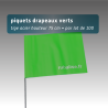 Lot de 100 piquets drapeaux 75cm - 6 coloris
