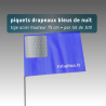 Piquet drapeau de signalisation 75 cm tige acier - lot de 100 - pvc - avec pastille réfléchissante