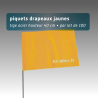 Piquet drapeau de signalisation 40 cm tige acier - lot de 100 - 5 couleurs