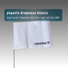Piquet drapeau de signalisation 40 cm tige acier - lot de 100 - 5 couleurs