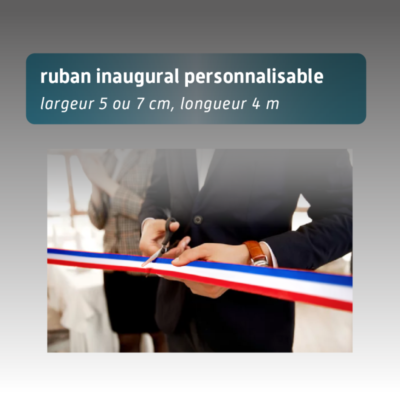 Ruban d'inauguration 4 m x 5 à 7 cm - Ruban de cérémonie pour inauguration officielle