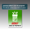 Panneau « Début zone de propreté » - Aquilux 70 x 90 cm