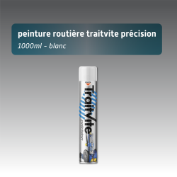Peinture de traçage routier blanche TraitVite précision - Aérosol 1000 ml