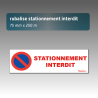 Rubalise « Interdit de stationner » blanche - 75 mm x 250 m