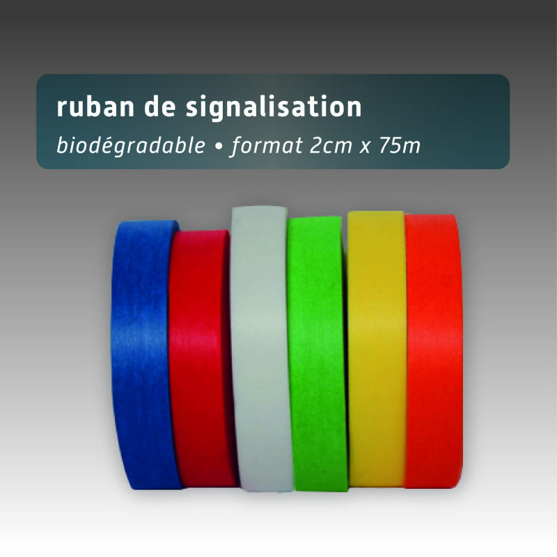 Ruban biodégradable 2cm*75m - 6 couleurs