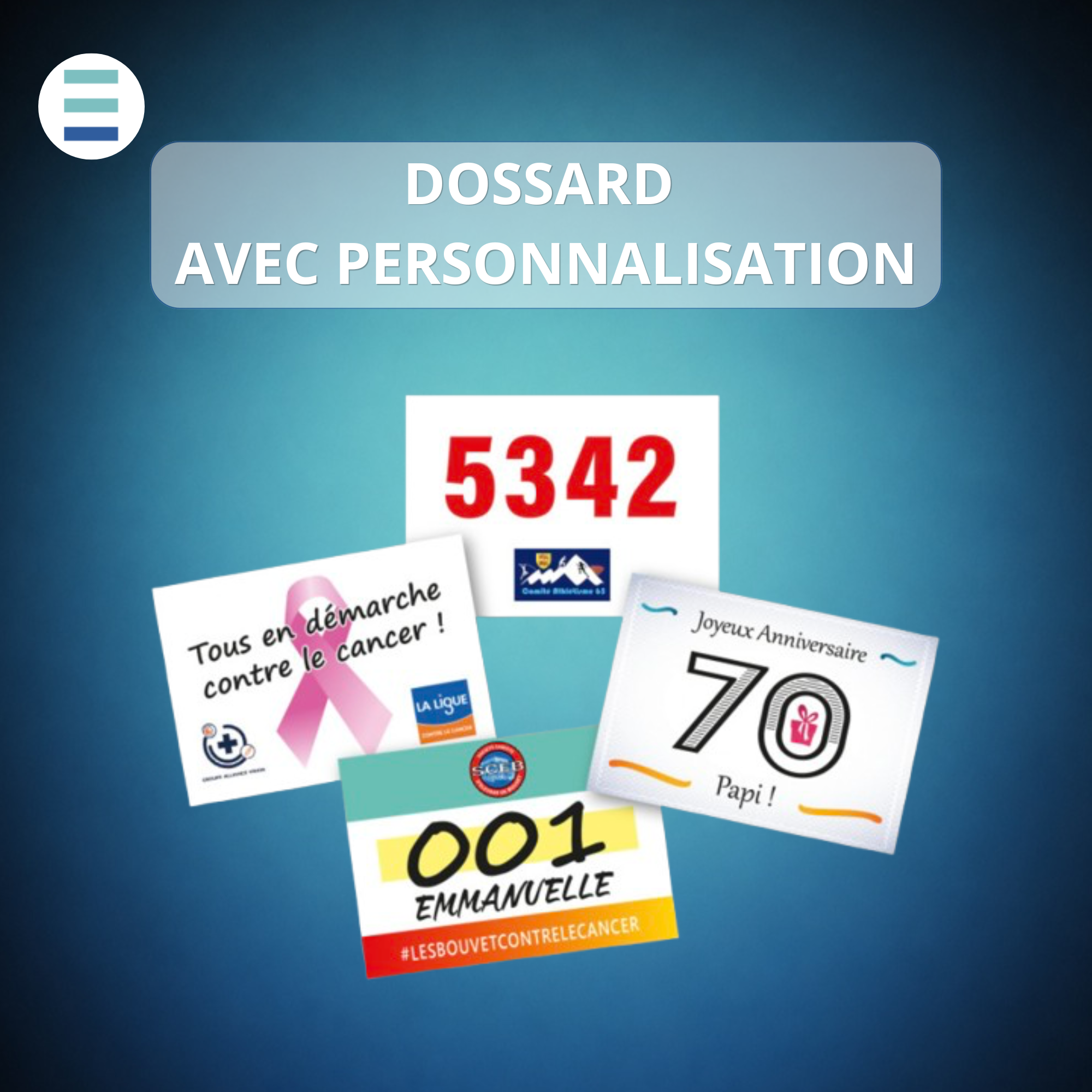 DOSSARD AVEC PERSONNALISATION
