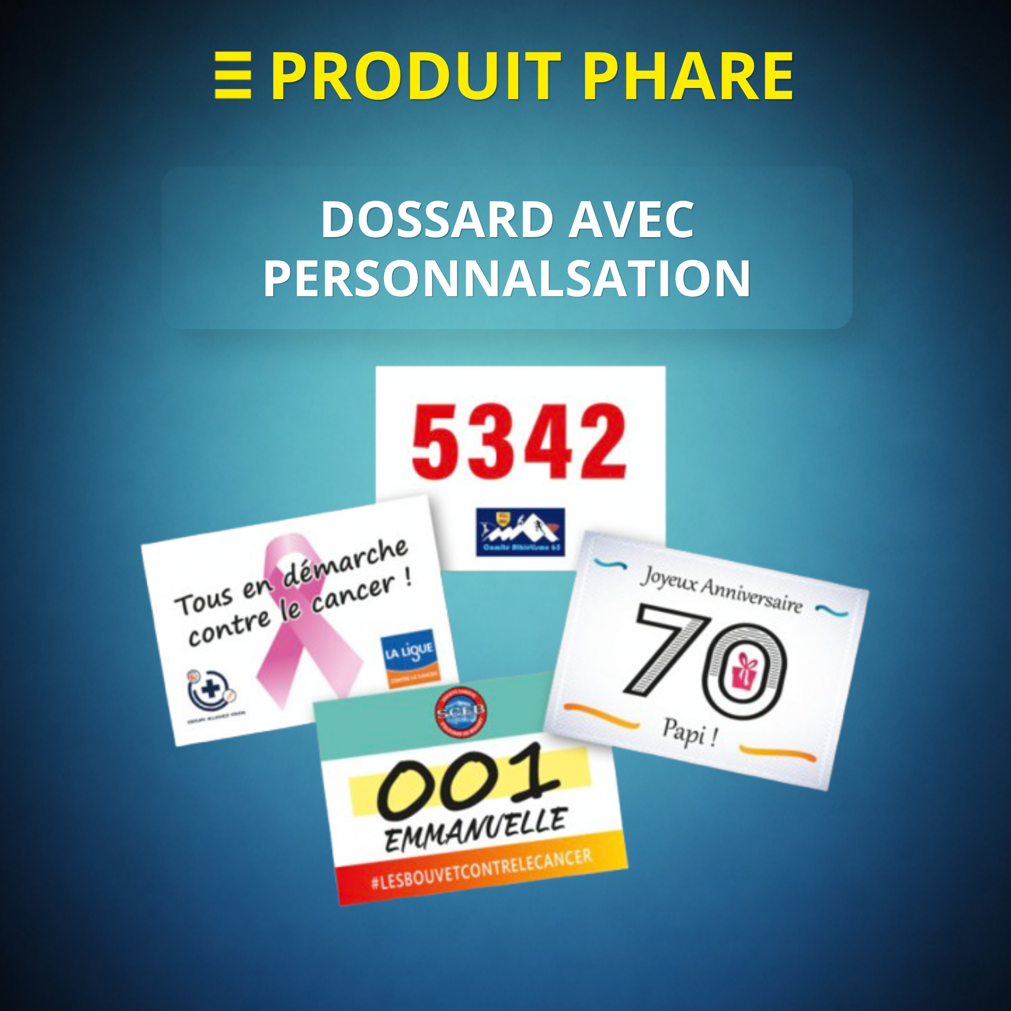 DOSSARD AVEC PERSONNALISATION