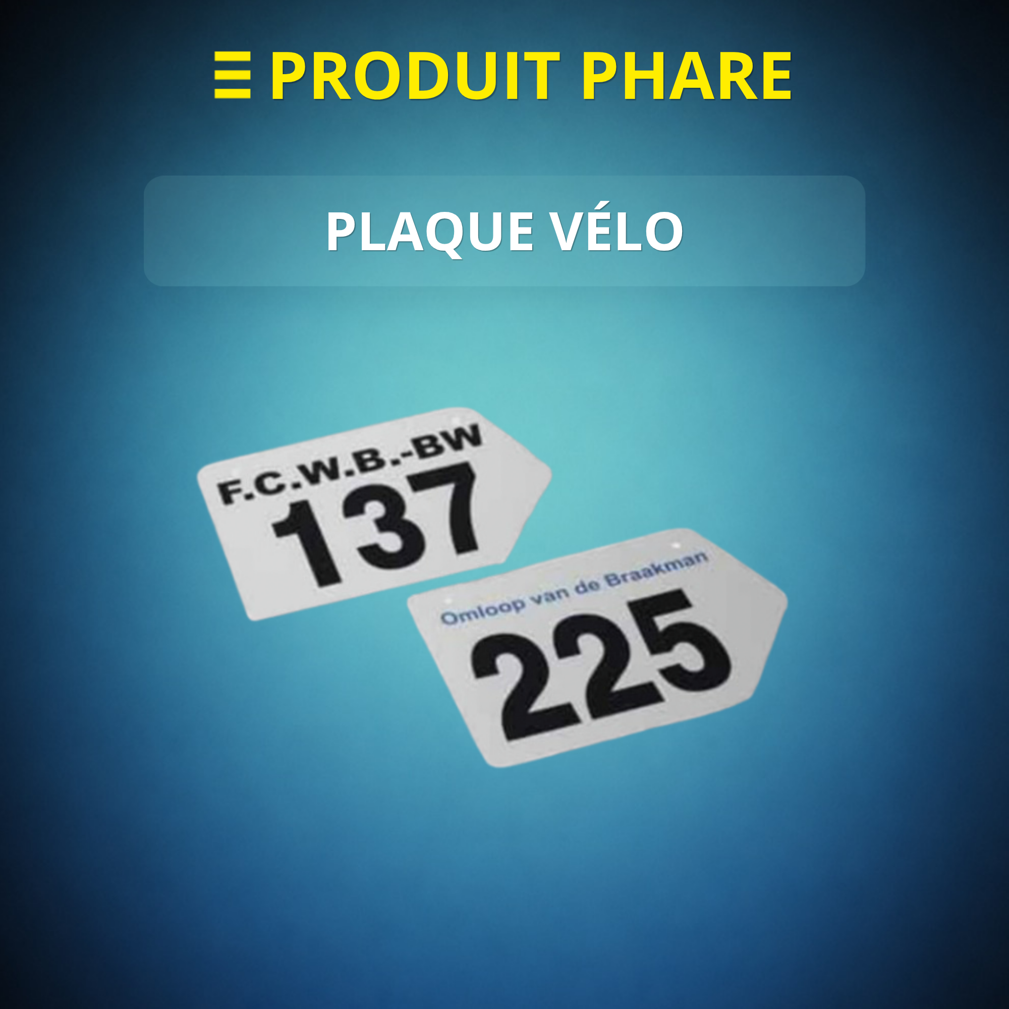 plaque velo